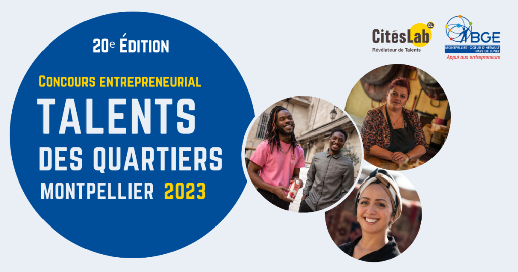 Visuel concours Talents des Quartiers Montpellier 2023