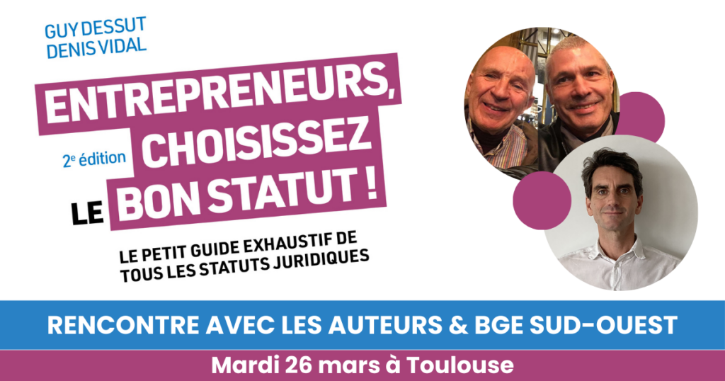 Visuel - Rencontre entrepreneurs et statuts juridiques - BGE SudOuest