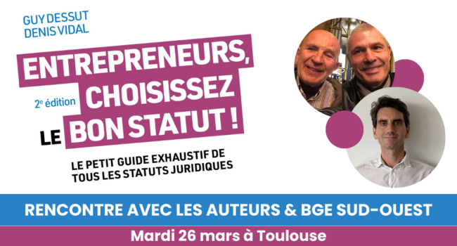 Visuel - Rencontre entrepreneurs et statuts juridiques - BGE SudOuest